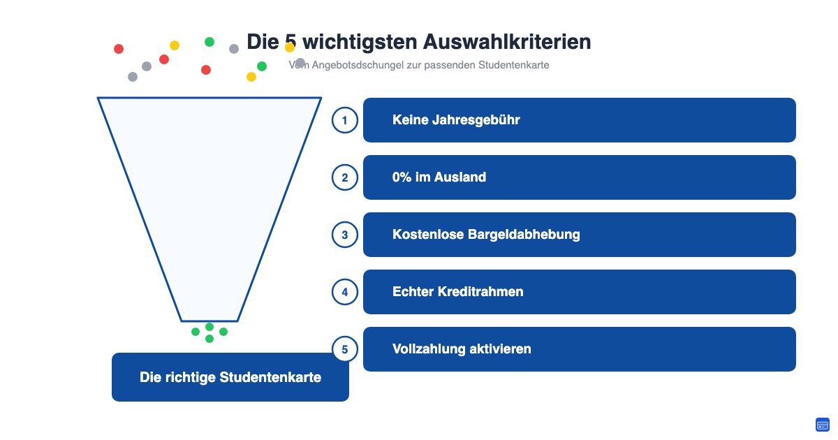Trichter: Worauf kommt es bei einer Kreditkarte für Studenten an
