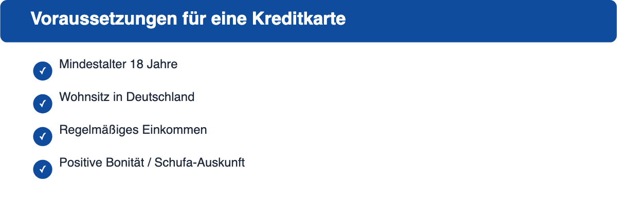 Checkliste Wer bekommt eine Kreditkarte Die Voraussetzungen